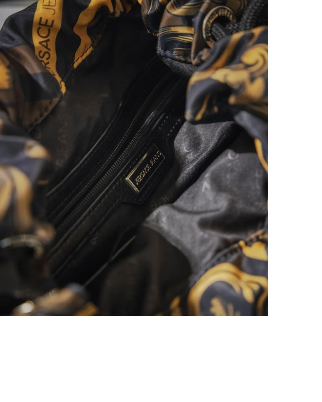 Versace Barocco Print Drawstring Backpack